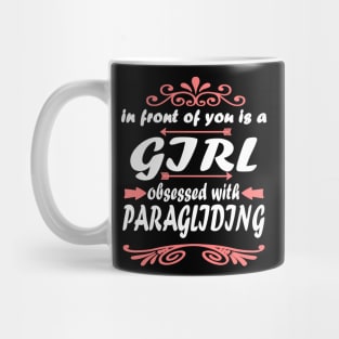 Paragliding flying freedom gift girl Mug